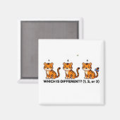 Which Is Different? Cute Tiger Animal World Game Magneet (Voorkant / Achterkant)