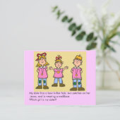 Which One is My Sister? Briefkaart (Staand voorkant)