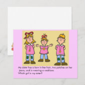 Which One is My Sister? Briefkaart (Voorkant / Achterkant)