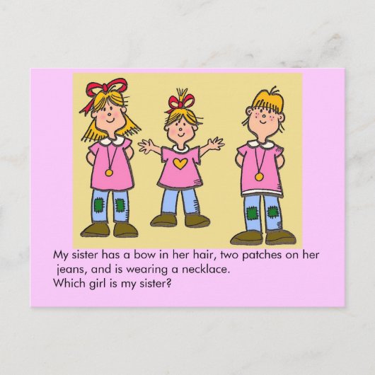 Which One is My Sister? Briefkaart (Voorkant)