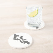 Whidbey Island Island County Map Design Zandsteen Onderzetter (Zijkant)