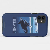 Whidbey Island, WashingtonOrca en Calf Case-Mate iPhone Case (Achterkant (horizontaal))