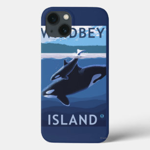 Whidbey Island, WashingtonOrca en Calf iPhone 13 Hoesje