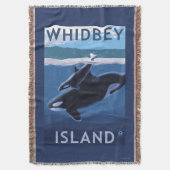 Whidbey Island, WashingtonOrca en Calf Deken (Voorkant Verticaal)