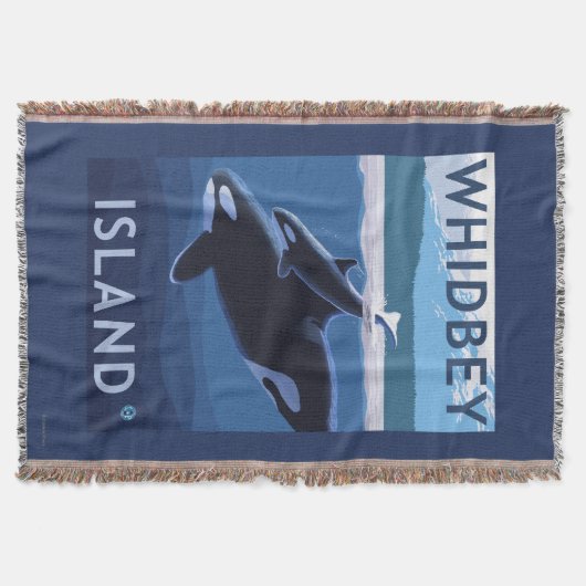 Whidbey Island, WashingtonOrca en Calf Deken (Voorkant)