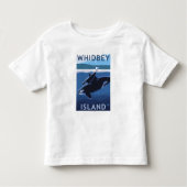 Whidbey Island, WashingtonOrca en Calf Kinder Shirts (Voorkant)