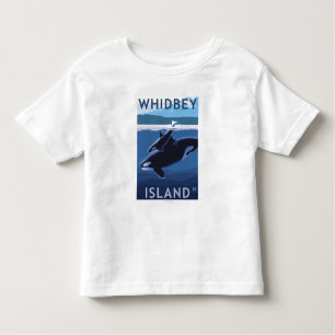Whidbey Island, WashingtonOrca en Calf Kinder Shirts