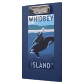 Whidbey Island, WashingtonOrca en Calf Klembord (Links)