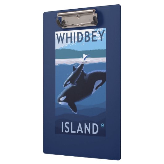 Whidbey Island, WashingtonOrca en Calf Klembord (Links)