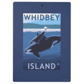 Whidbey Island, WashingtonOrca en Calf Klembord (Achterkant)