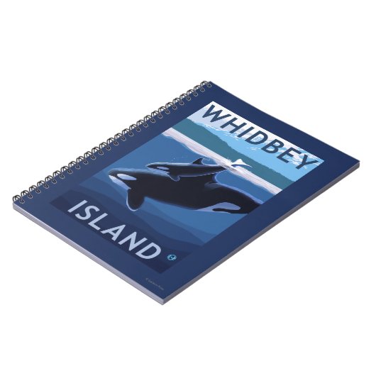 Whidbey Island, WashingtonOrca en Calf Notitieboek (Linkerzijde)