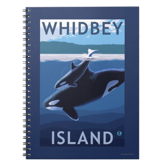 Whidbey Island, WashingtonOrca en Calf Notitieboek (Voorkant)
