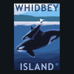 Whidbey Island, WashingtonOrca en Calf Poster<br><div class="desc">Whidbey Island, Washington - Orca en Calf - LP Original Poster - werd in 2008 opgericht. Dit afbeelding toont scènes van Whidbey Island, WA.</div>