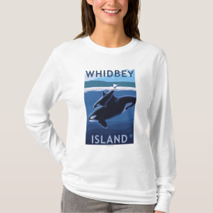 Whidbey Island, WashingtonOrca en Calf T-shirt