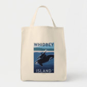 Whidbey Island, WashingtonOrca en Calf Tote Bag (Voorkant)