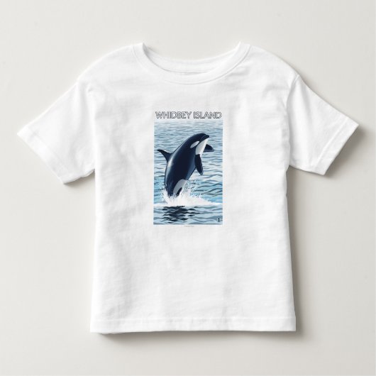 Whidbey Island, WashingtonOrca Jumping Kinder Shirts (Voorkant)