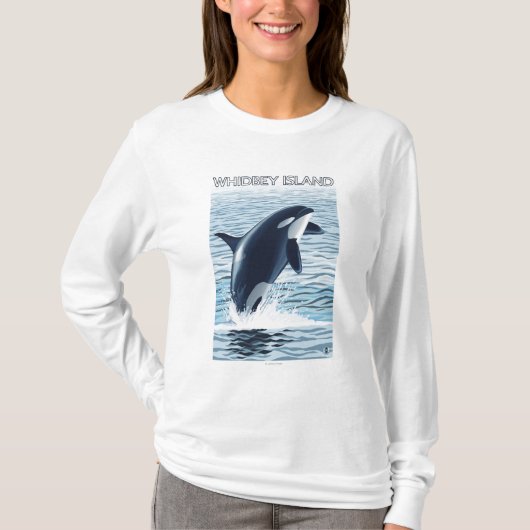 Whidbey Island, WashingtonOrca Jumping T-shirt (Voorkant)