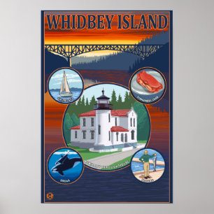 Whidbey Island, WashingtonScene Travel Poster
