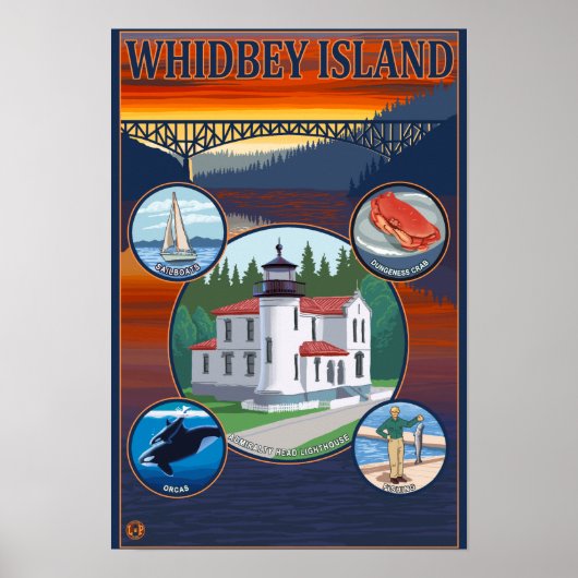 Whidbey Island, WashingtonScene Travel Poster (Voorkant)