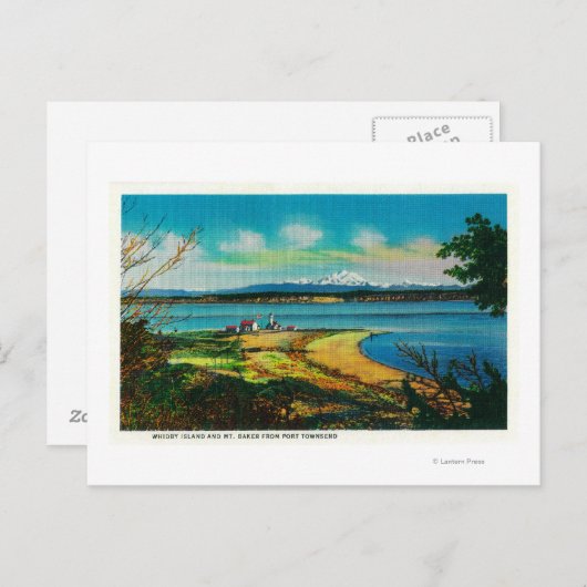 Whidby Island en Mt. Baker uit Port Townsend Briefkaart (Voorkant / Achterkant)