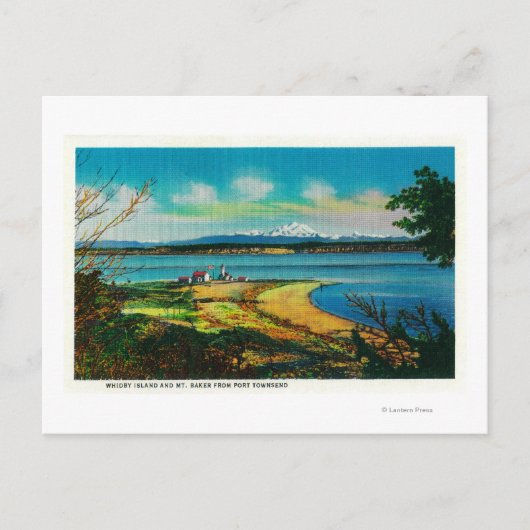 Whidby Island en Mt. Baker uit Port Townsend Briefkaart (Voorkant)