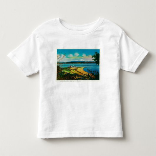 Whidby Island en Mt. Baker uit Port Townsend Kinder Shirts (Voorkant)