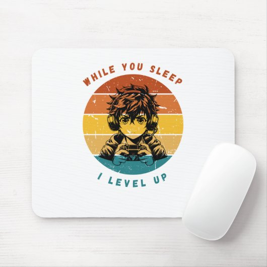 While You Sleep I Level Up Mousepad Muismat (Met muis)