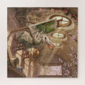Whim Bunny Kunstenaar Schilderend op Ezel Legpuzzel (Horizontaal)