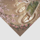 Whim Bunny Kunstenaar Schilderend op Ezel Tissuepapier (Detail)