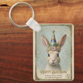 Whim Bunny Verjaardag Elegantie Sleutelhanger (Voorkant)