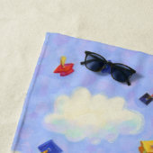 Whim cap hoed gooien gepersonaliseerd strandlaken (In situ)