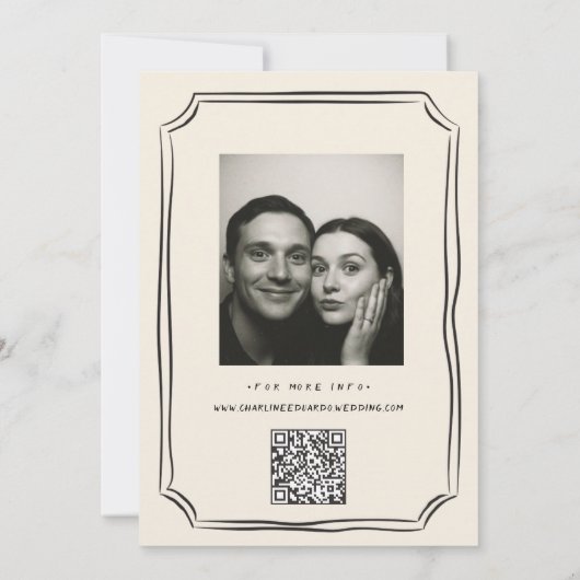 Whim Whams Hand Getekende Doodle Save The Date (Achterkant)