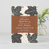 Whimautale herfstbladeren eikels bruidsmeisjesfees kaart (Staand voorkant)