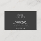 Whimful Blauwe Grijze Bloemige Elegante Evenemente Visitekaartje (Achterkant)