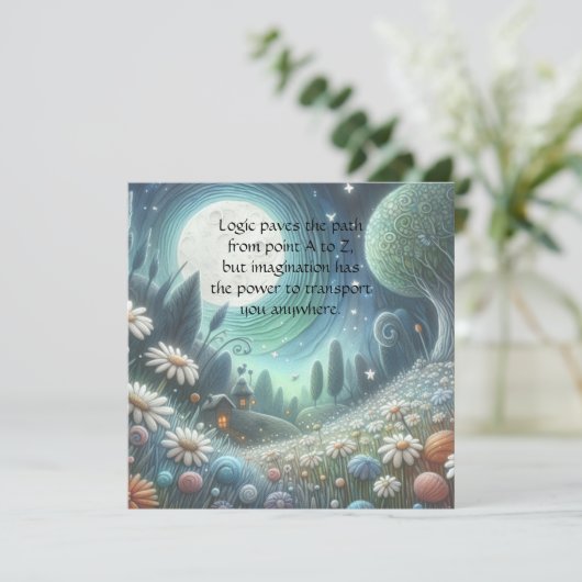 Whimical Night & Quote Bedankkaart (Staand voorkant)