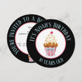 Whimicsal Cupcake met veel ijskinderen van afgelop Kaart (Voorkant / Achterkant)