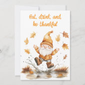 Whimige Kabouter Friendsgiving Uitnodiging (Achterkant)