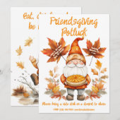 Whimige Kabouter Friendsgiving Uitnodiging (Voorkant / Achterkant)