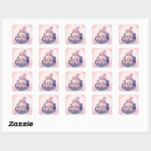 Whimige moederwaardering vierkante sticker (Vel)