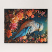 Whimige Natuur Blauwe Vogel Legpuzzel (Horizontaal)