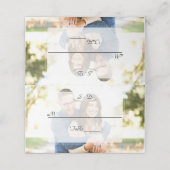 Whimige vervaagde foto geometrische bruiloft plaatskaartje (Buitenkant ongevouwen)