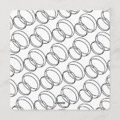 Whimiscal Doodles Black White Bow Floral Kaart (Achterkant)