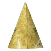 Whimiscal Doodles Hello 2026 New Years Gold Feesthoedjes (Achterkant)