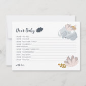 Whimiscal Elephant bloemen wenst baby Feestdagenkaart (Voorkant)