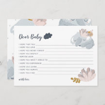 Whimiscal Elephant bloemen wenst baby