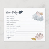 Whimiscal Elephant bloemen wenst baby Holiday Flyer (Voorkant)