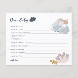 Whimiscal Elephant bloemen wenst baby Holiday Flyer