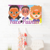 Whimiscal gezichtsschilder Gezichtsschilderkunsten Spandoek (Insitu)