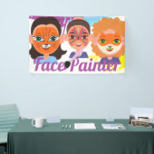 Whimiscal gezichtsschilder Gezichtsschilderkunsten Spandoek (Beurs)