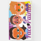 Whimiscal gezichtsschilder Gezichtsschilderkunsten Spandoek (Verticaal)